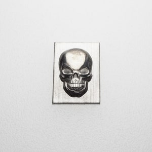 Gemina Plain Facing Skull Shot Plate | Steel Shot Plate Jewelry Making Tools | Impression Dies for Jewellers, Silversmiths & Jewelry Makers