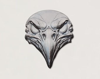 Gemina Large Raptor Skull Impression Die | Steel Jewellery Making Tools | Shot Plates for Jewellers, Silversmiths, Jewelry Makers