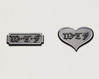 Gemina W.T.F. Plaque & Heart Duo Shot Plate | Steel Shot Plate Jewellery Tool | Impression Dies for Jewellers, Silversmiths, Jewelry Makers