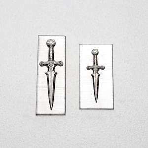 Gemina Dagger 3 Duo Shot Plate | Steel Shot Plates | Jewellery Making Tools | Impression Dies for Jewellers, Silversmiths & Jewelry Makers