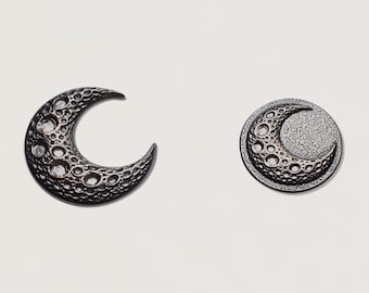 Gemina Cratered Crescent Moon Duo Shot Plate | Steel Jewellery Making Tools | Impression Dies for Jewellers, Silversmiths, Jewelry Makers