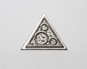 Gemina Abstract Triangle 1 Shot Plate | Steel Shot Plate Jewelry Making Tool | Impression Die for Jewellers, Silversmiths & Jewellery Makers