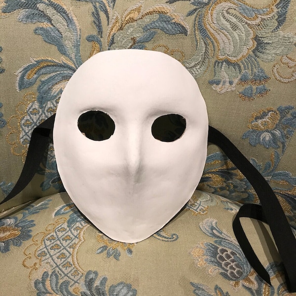 Venetian Mask,White Moretta Mask To Paint