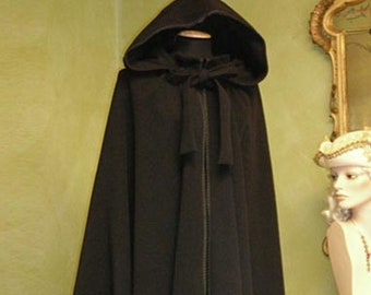 Black Cape - Wool Cape - Three Button Cape - Mens Cape - Etsy