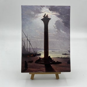 Oil on canvas, the obelisk of San Marco - F. Nerly