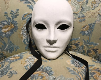Venetian Mask, White Face To Paint