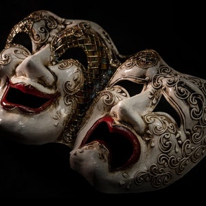 Venetian Mask, Tragic and Comic Harlequin,