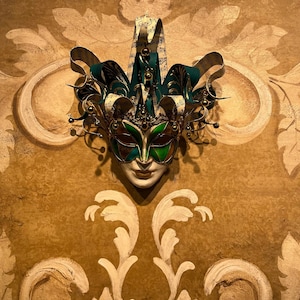 Venetian Mask, Female Green Joker, Venice Mask