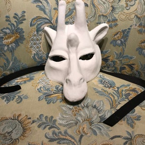 Venetian Mask, White Giraffe Mask To Paint