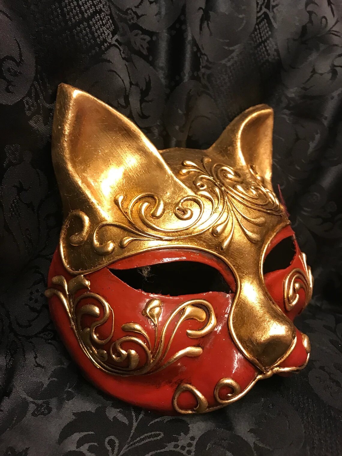ベネチアンマスク、ベネチアの伝統的な猫マスク - Etsy 日本
