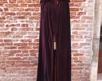 Bordeaux Velvet Cloak, Original Historic Venetian Cloak
