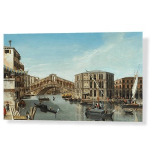 Oil, On Canvas, View of the Grand Canal with the Rialto Bridge – M. Marieschi