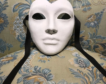 Venetian Mask, White Heart To Paint