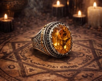 Djinn Ring Of Prophecy, Divination, Good Fortune And Knowledge + Wealth