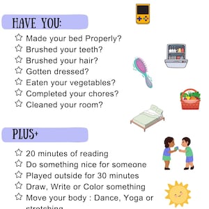 Kids SCREENTIME CHORE REWARDS charts, Printable Screen Time Chart.  Introduce Screen Time Rules & get chores done in one go!