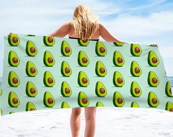 Avocado beach towel custom size design towel stylish gift designs bathroom towel