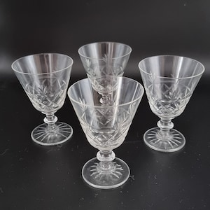 Vintage crystal Glass Liqueur Glasses