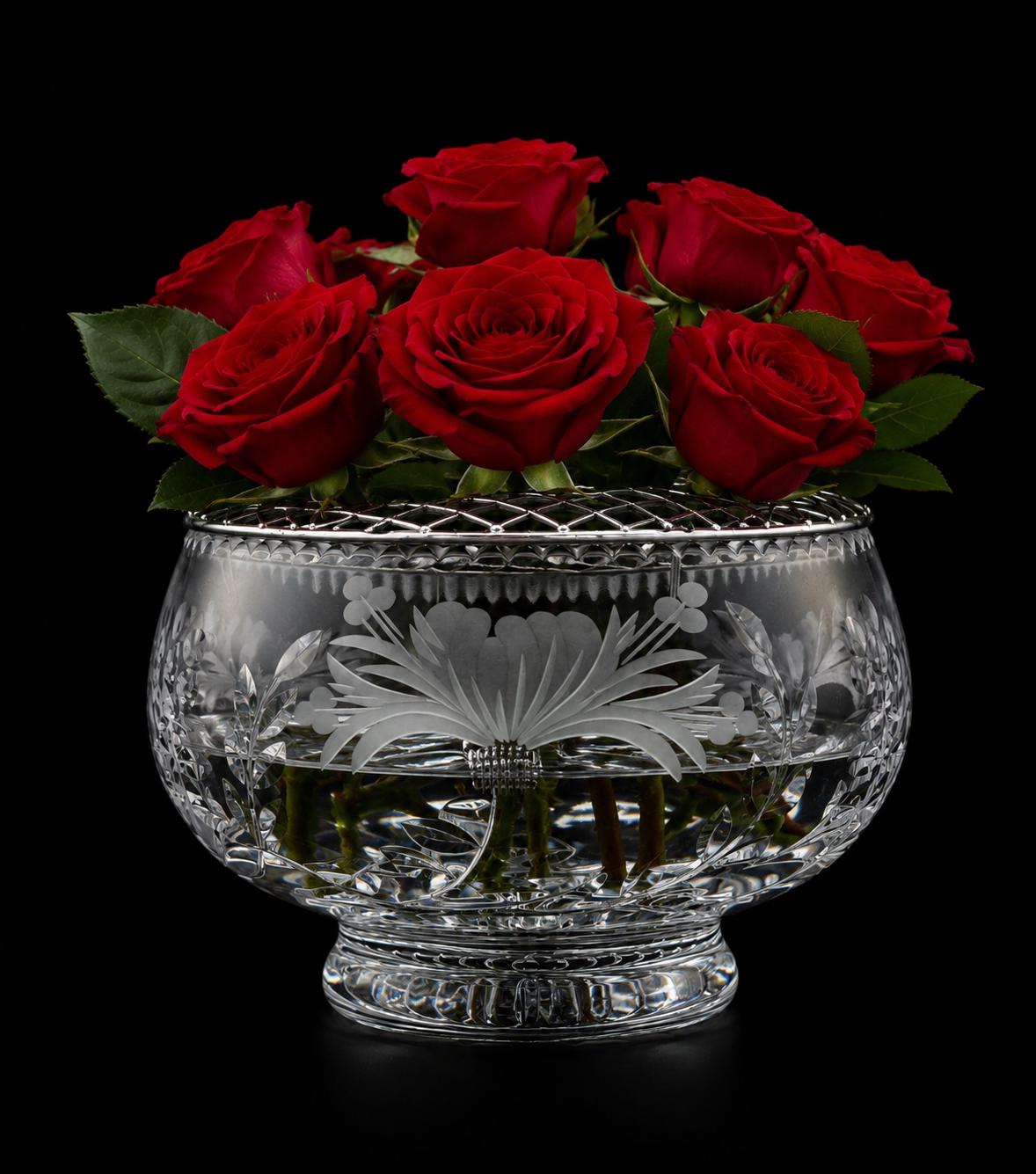 Royal Brierley Crystal Vase - Etsy