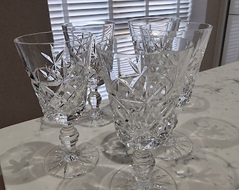 Set of 5 Crystal Liqueur glasses