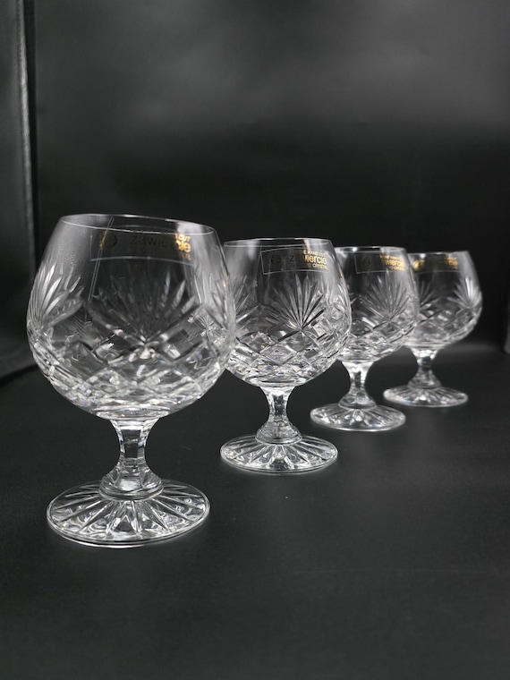 Vintage Zawiercie Crystal Brandy Glasses - Monika 4-pattern Set - Etsy