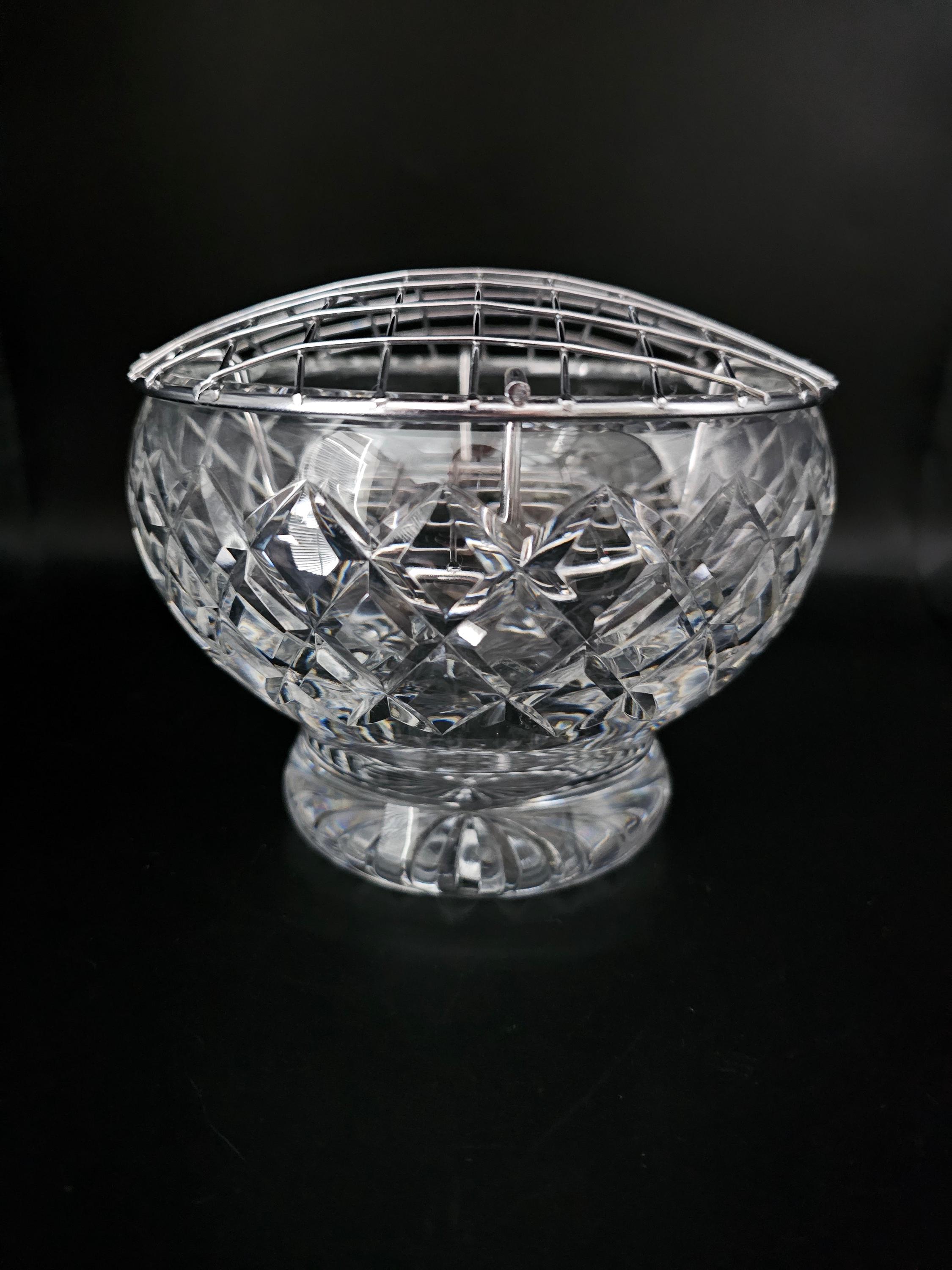 Large Cut Crystal Rose Bowl - Etsy