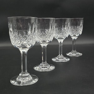 Set of 4 Thomas Webb Normandy Crystal Liqueur Glasses | 125ml | Cut Lead Crystal | Made in England | Discontinued Vintage Design