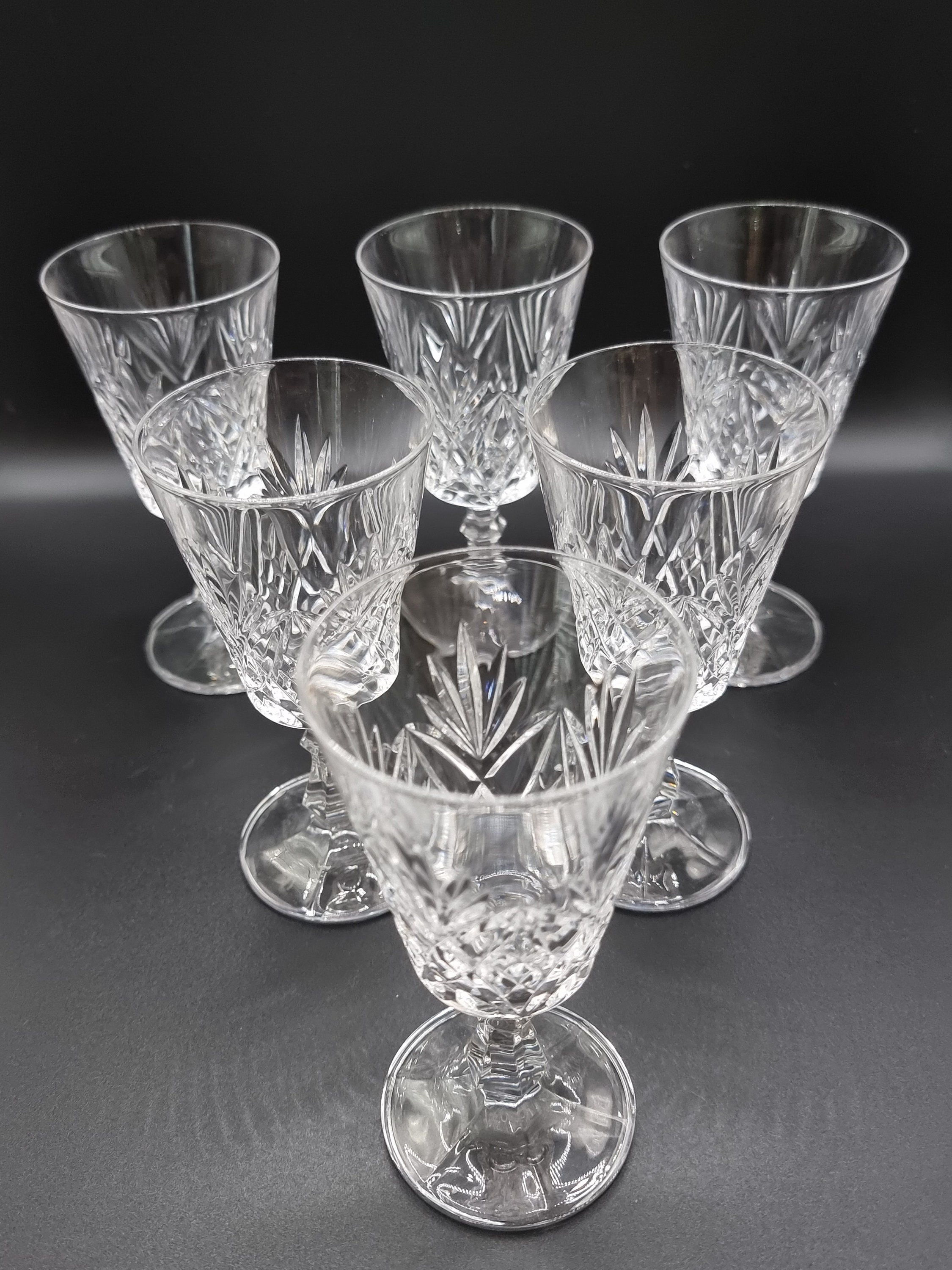 Elegant and Modern Russian Cut Crystal Drinking Glasses for Hosting Parties  and Events - 1oz, Shot Crystal Glass, Set of 6 