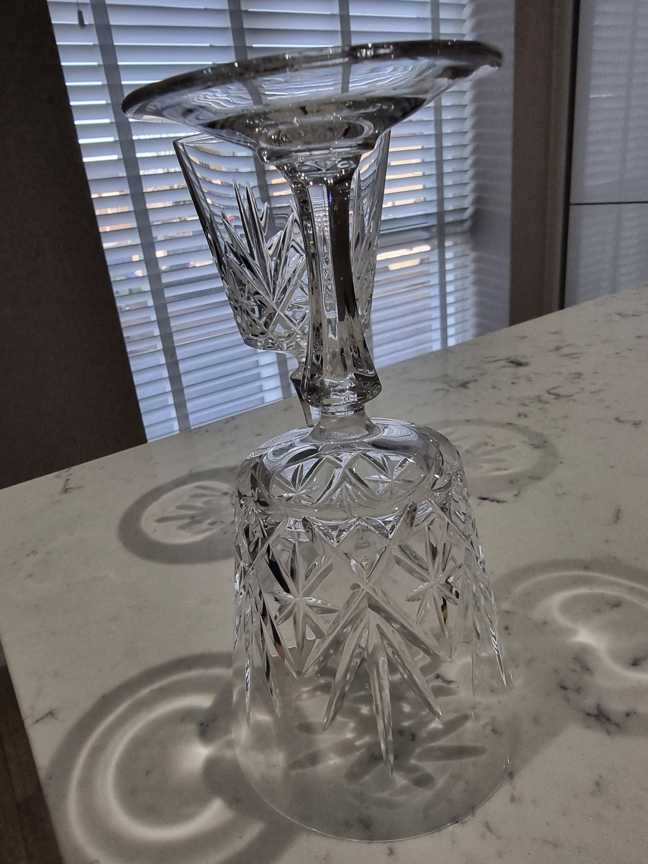 Beautiful Pair of Large Crystal Wine Glasses Etsy UK