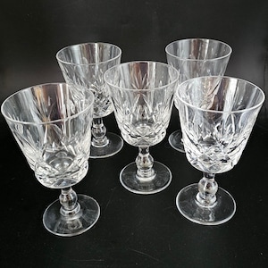 Royal Brierly set of 5 small Vintage Crystal sherry or Port glasses