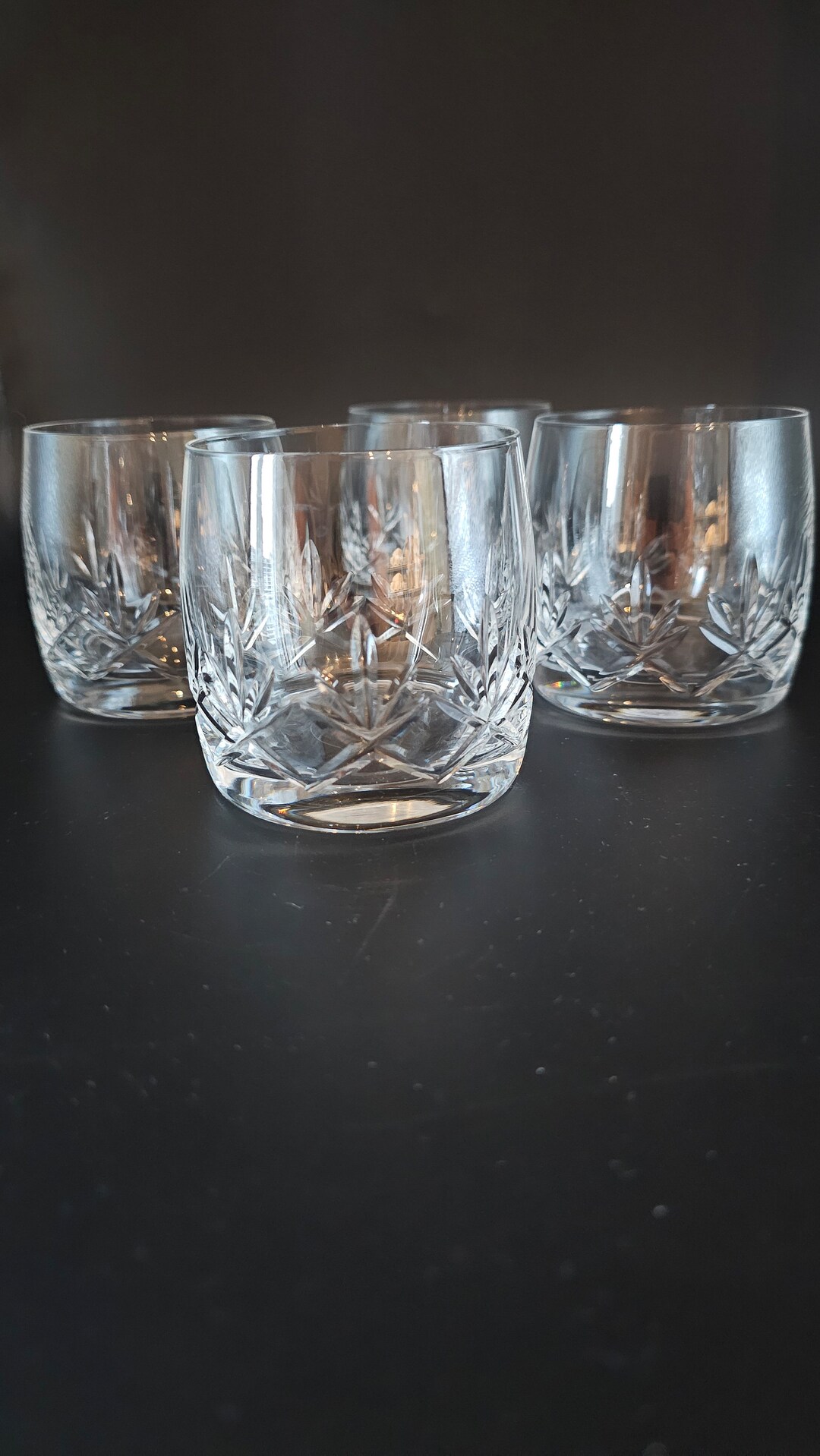 Fine Set of 4 Small Crystal Whisky Glasses Etsy