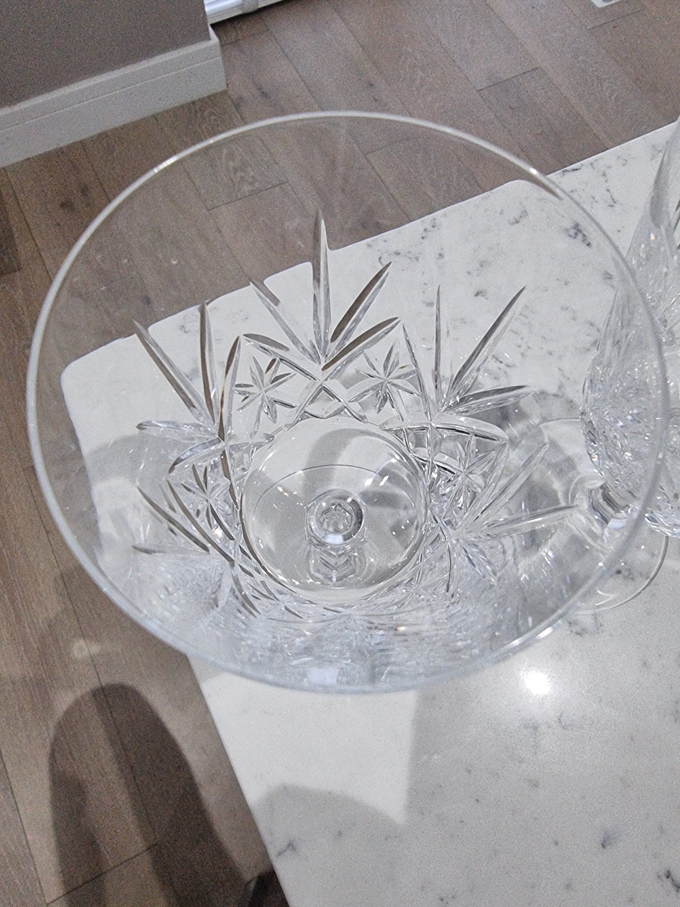 Beautiful Pair of Large Crystal Wine Glasses Etsy UK
