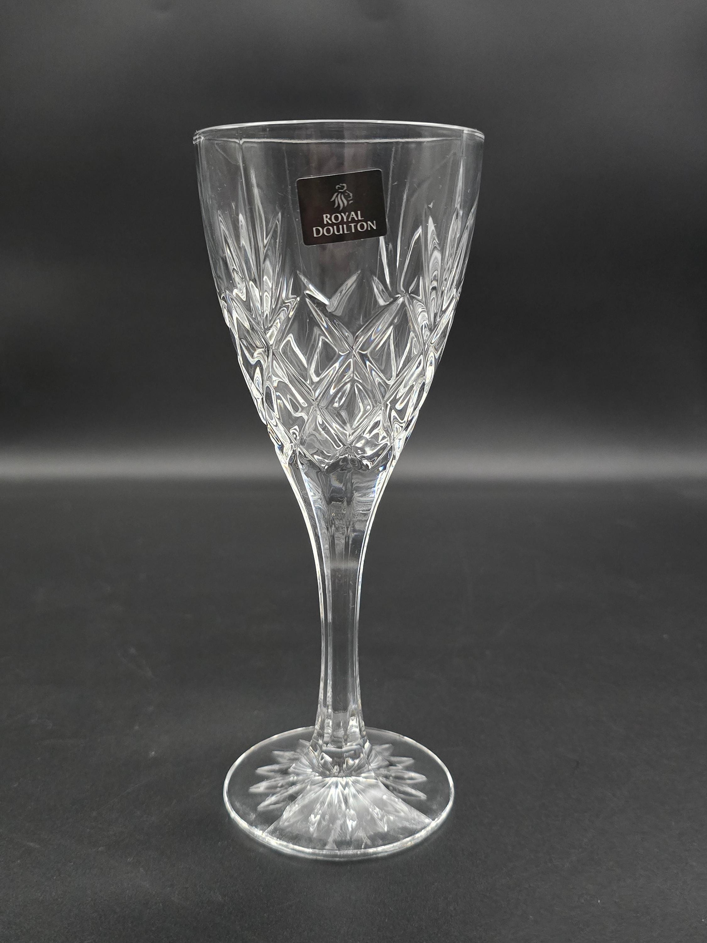 ロイヤルドルトン カンタベリーパターンクリスタルワイングラス6個