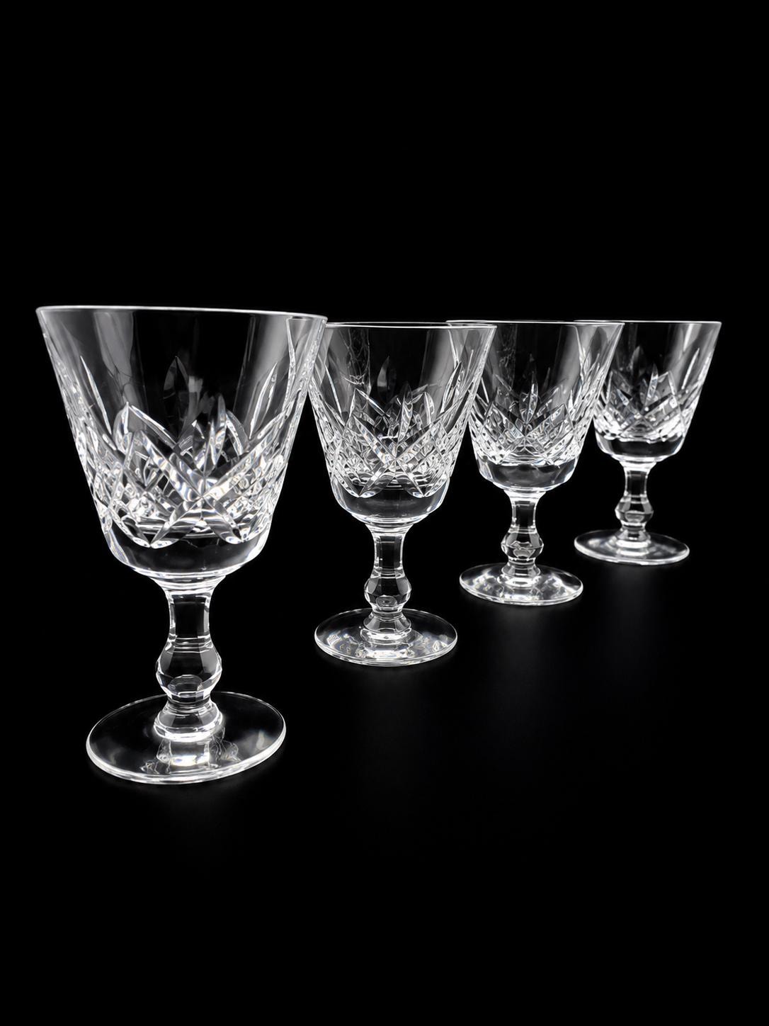 【未使用】イギリスで購入　STUART CRYSTAL クリスタルグラス Stuart Crystal Canterbury Sherry Glasses – Set of 4 Vintage Cut