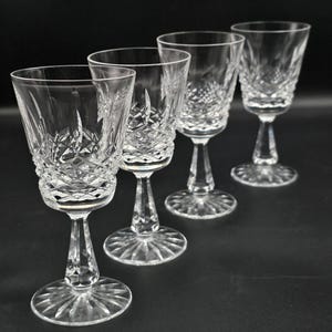 Set of 4 Waterford Kenmare Pattern Crystal wine glasses 160ml