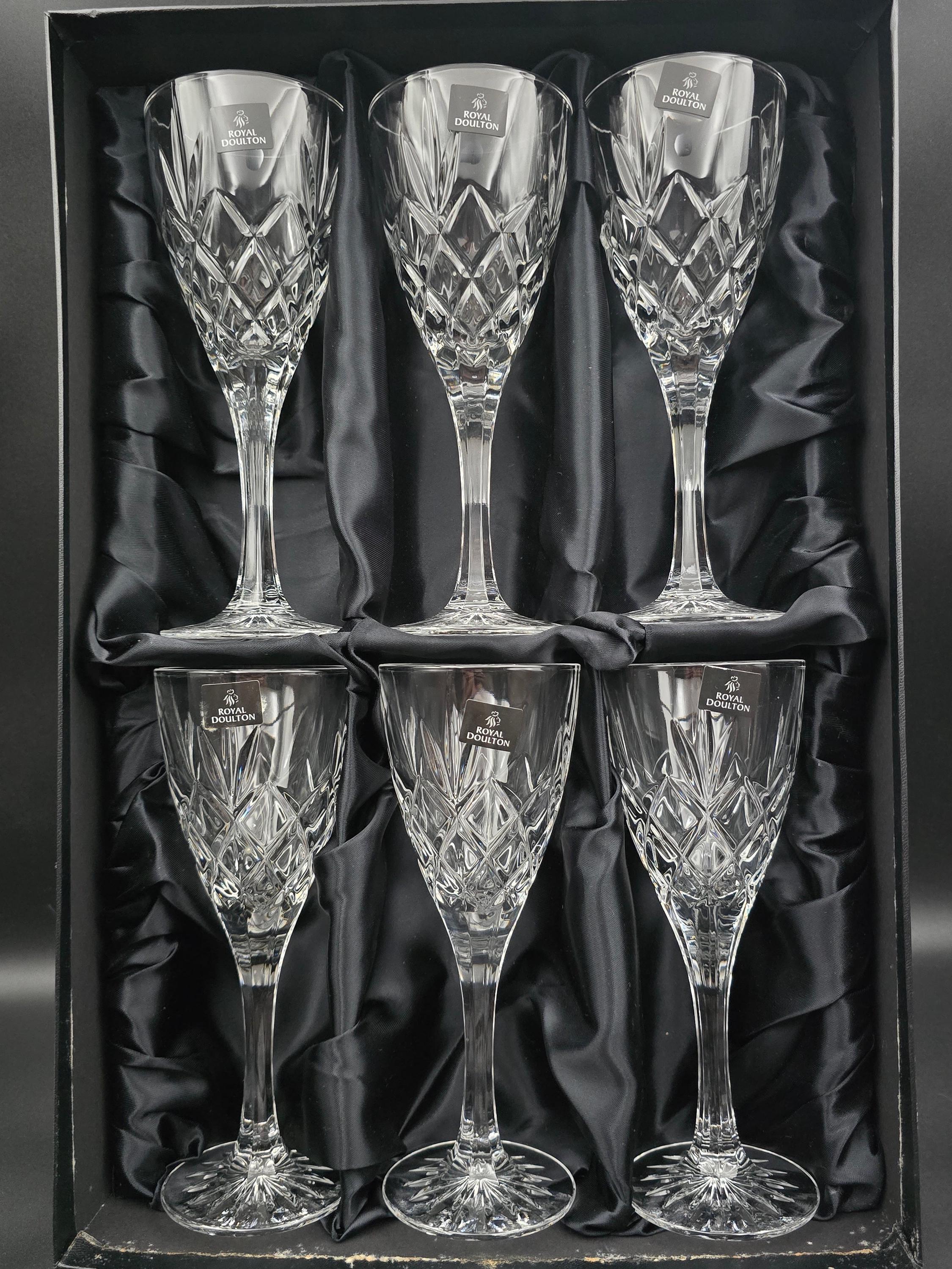 ロイヤルドルトン クリスタルグラス 6個