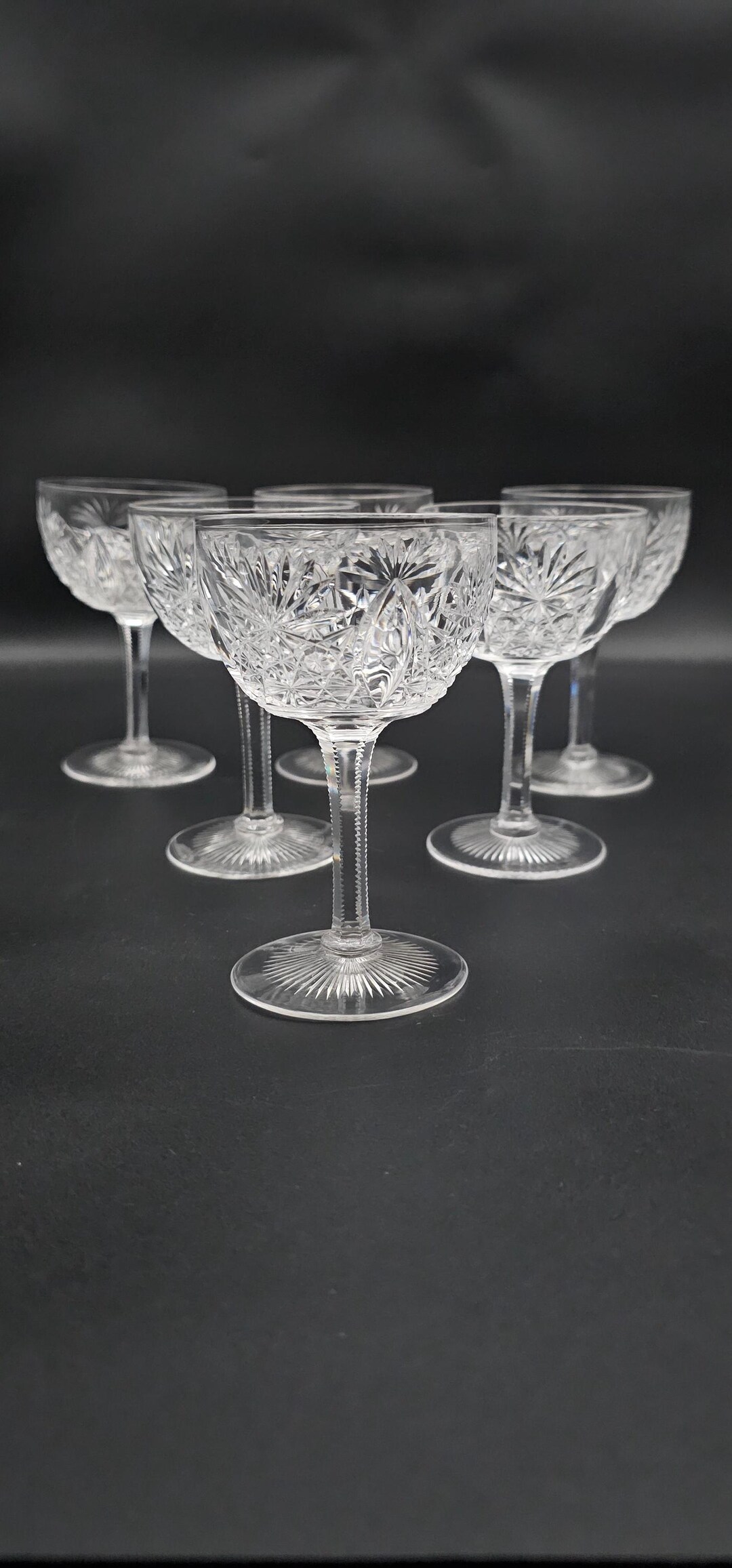 Set of 6 Vintage Coupe Glasses 150ml - Etsy