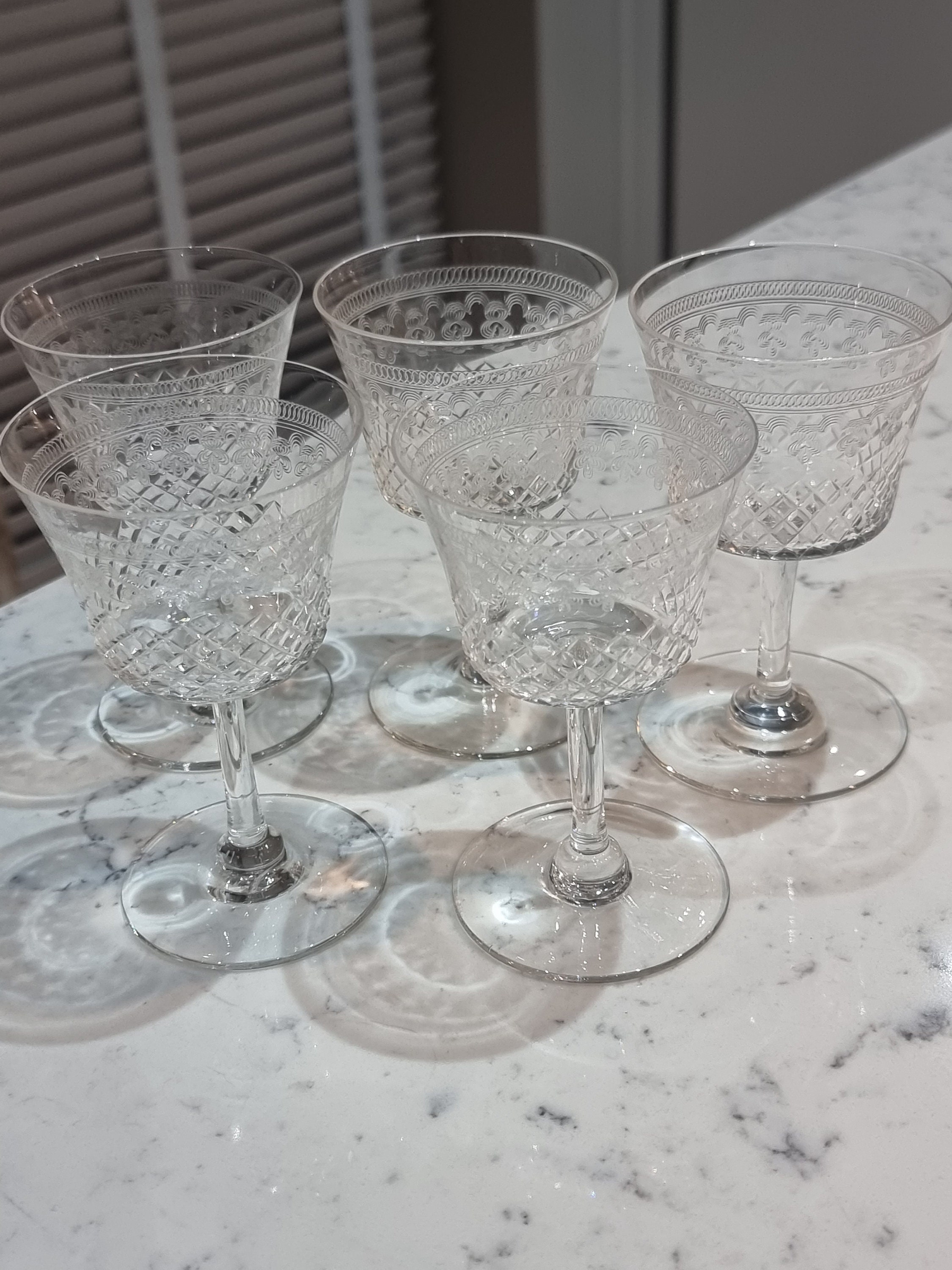5 X Pall Mall Lady Hamilton Pattern Champagne Glasses / Coupes - Etsy UK