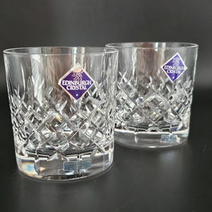 Pair of Edinburgh Crystal Appin Pattern Tumblers. 8oz