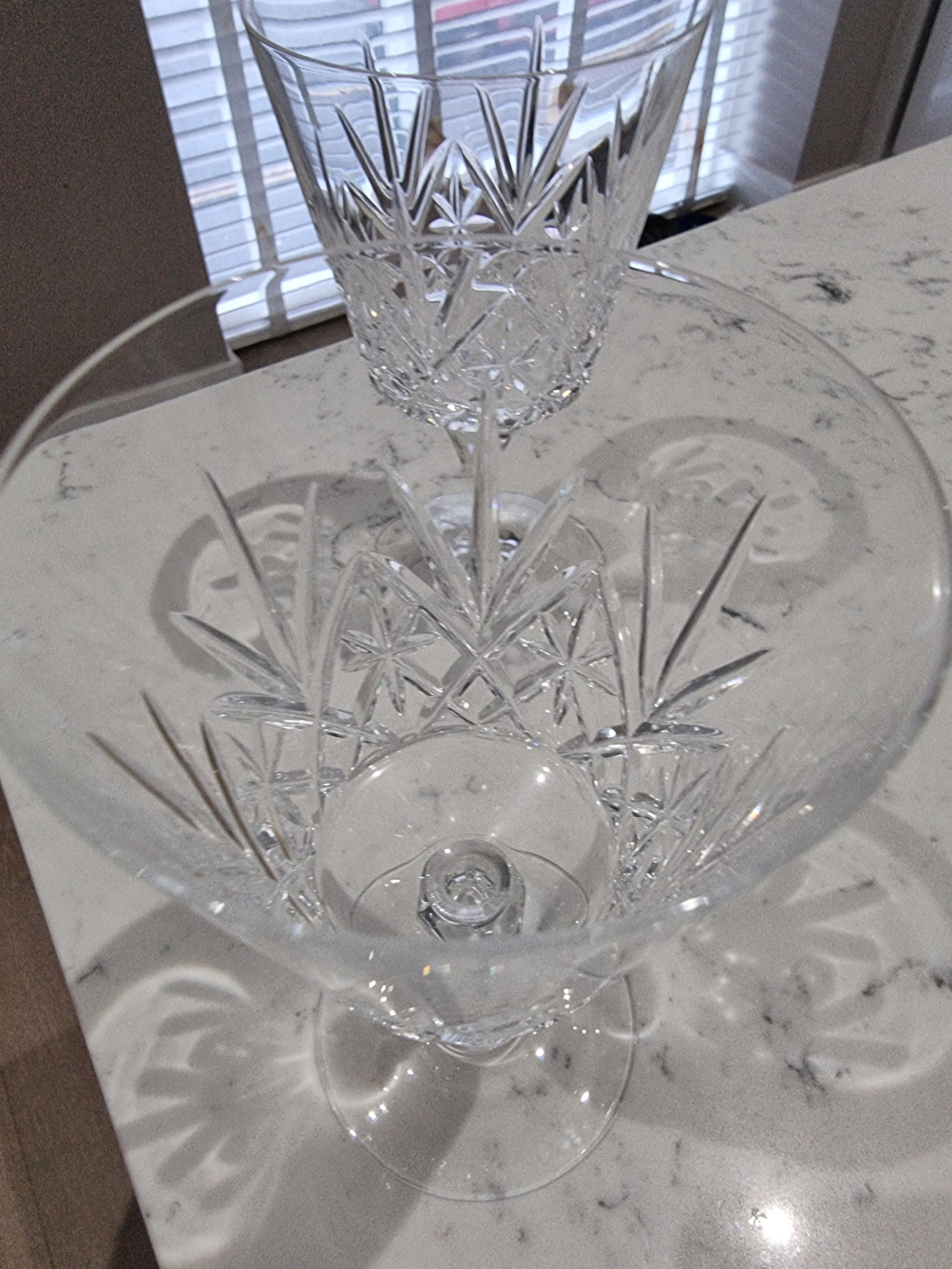 Beautiful Pair of Large Crystal Wine Glasses Etsy UK