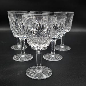 Set of 6 Waterford Crystal Lismore Pattern Sherry Glasses – 80ml – Irish Cut Crystal – 11.5cm