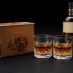Vasos de cristal Juno de Royal Doulton – Webb Corbett, caja original