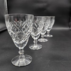 Set of 4 Royal Doulton Georgian Pattern liqueur or Sherry glasses. 150ml