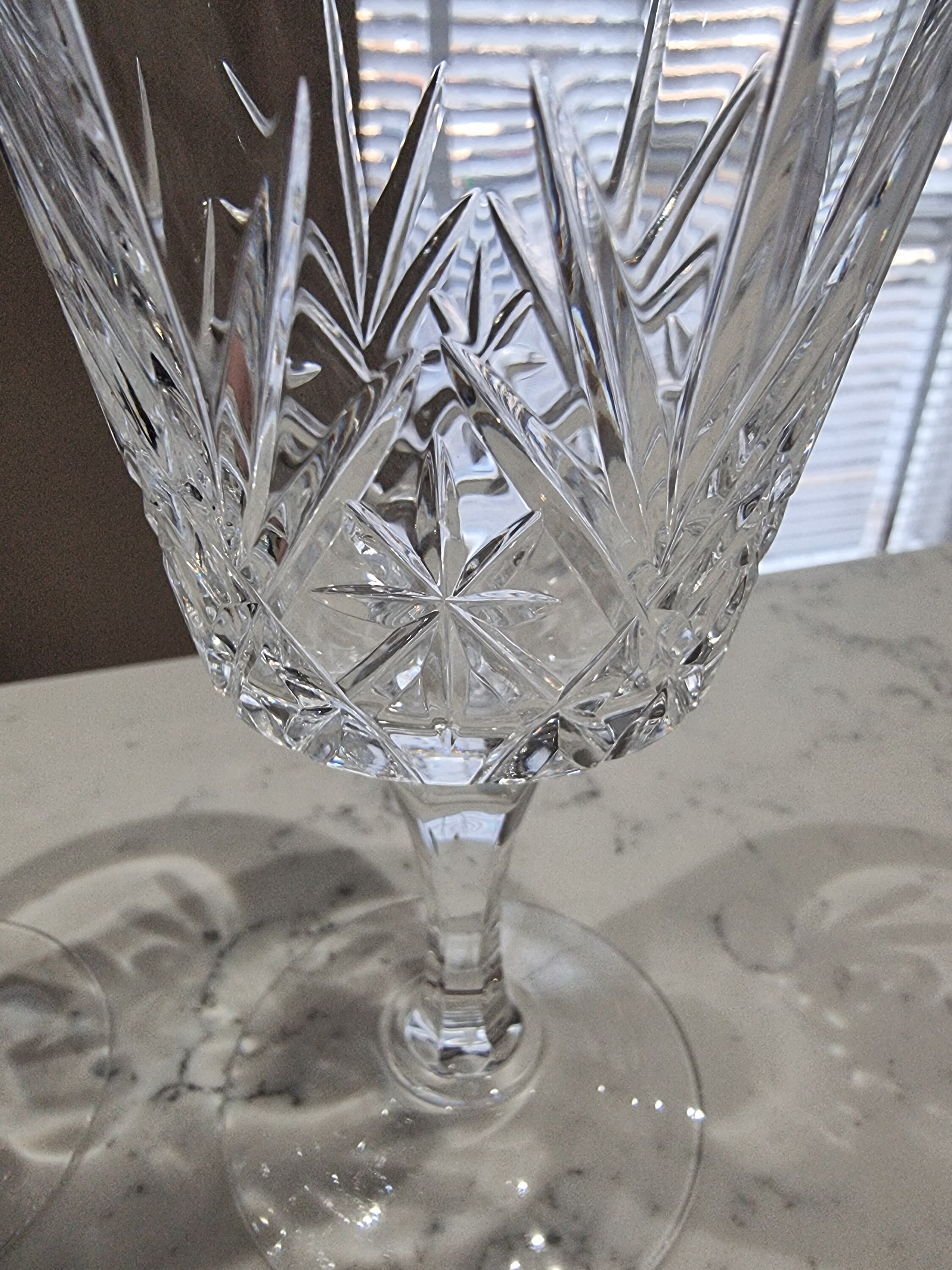 Beautiful Pair of Large Crystal Wine Glasses Etsy UK