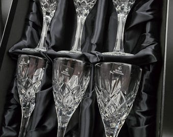 ロイヤルドルトン カンタベリーパターンクリスタルワイングラス6個