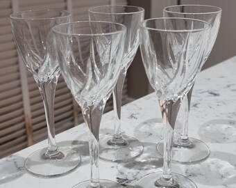 Set of 5 Crystal Liqueur Glasses