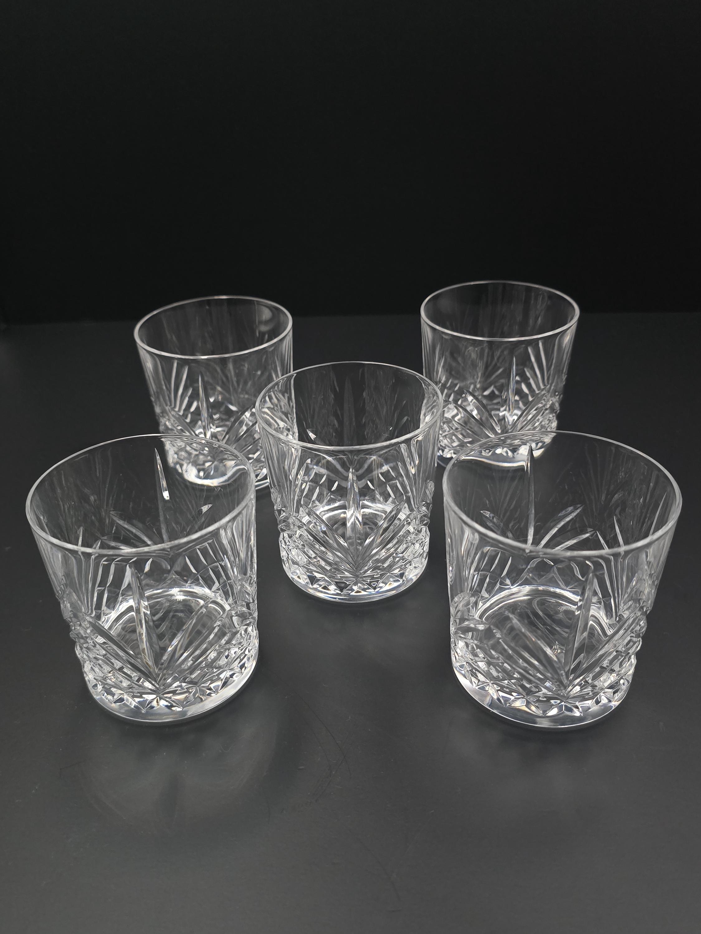Edinburgh Crystal Tumblers, Cross Cut Glasses (set of 5) - Etsy UK
