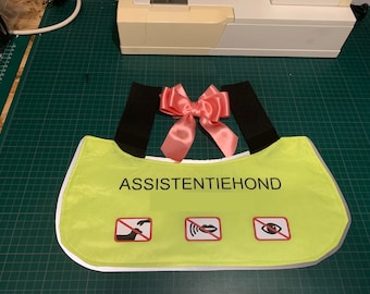 Neon Yellow Assistance Dog cape assistance dog vest