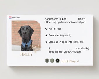 Gepersonaliseerde honden (visite) kaartjes (10 stuks)