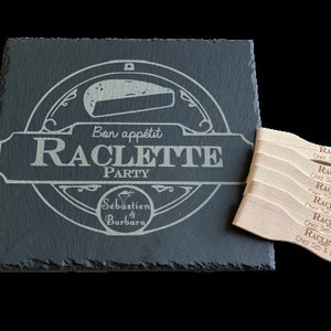 Pan slider pour raclette en bois précieux-fait à la main-en bois  unique-fait à la main-raclette-accessoires à raclette Réveillon du Nouvel  An -  France