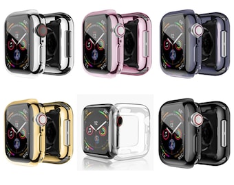 Customized Colours Soft Apple Watch Screen Protector Cover Apple Watch Case for Series 1 2 3 4 5 6 7 SE 8 38mm 40mm 41mm 42mm 44mm 45mm